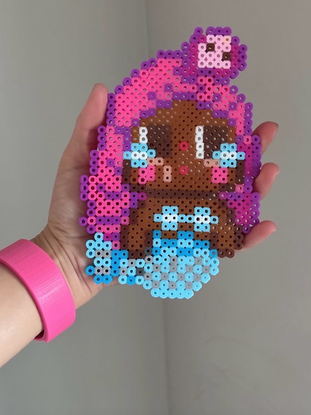Handmade Perler Bead Mermaid Cry Baby Inspired Art | Cute Kawaii Decor